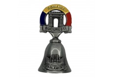 Magnet metalic clopoțel (jumătate) argintiu